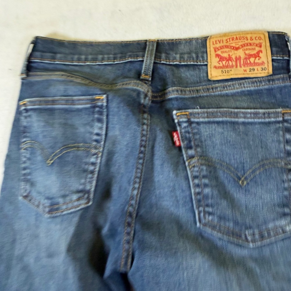 Levis 510 Skinny Fit Mens Jeans 29x30 Medium Wash Blue Denim 05510-0713